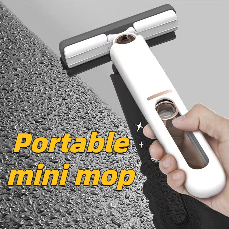New Portable Self-NSqueeze Mini Mop; Lazy Hand Wash-Free Strong Absorbent Mop Multifunction Portable Squeeze Cleaning Mop Desk Window Glass Cleaner Kitchen Car Sponge Cleaning Mop Home Cleaning Tools