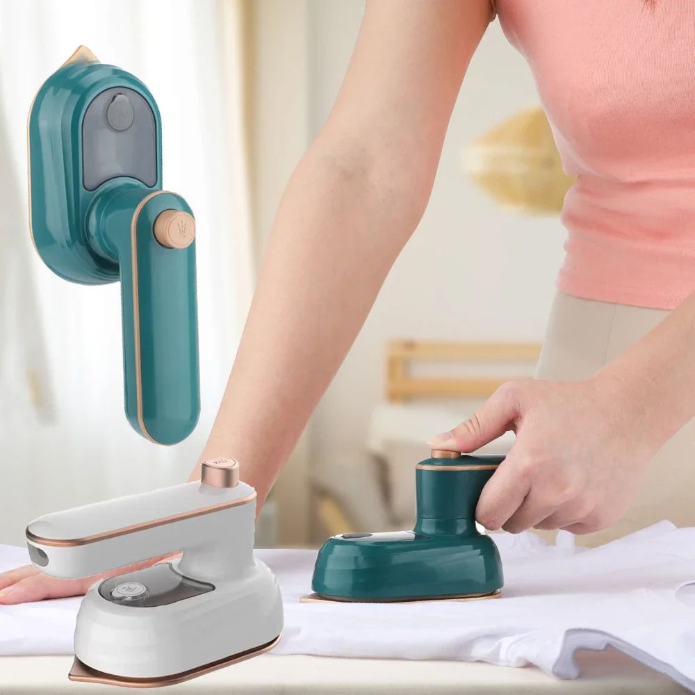 Mini Rotating Steam Iron Handheld Wet And Dry Double Hot Steam Generator Portable Garment Steamer Home Travelling Hanging Ironin