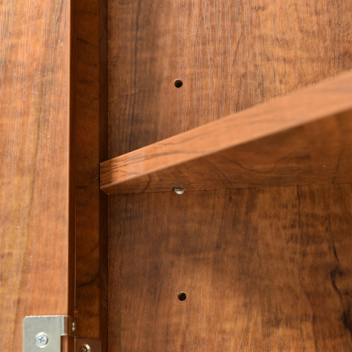 Triangle Bathroom Storage Cabinet with Adjustable Shelves; Freestanding Floor Cabinet for Home Kitchen