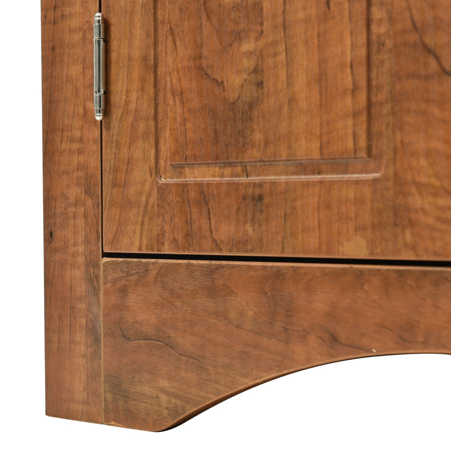 Triangle Bathroom Storage Cabinet with Adjustable Shelves; Freestanding Floor Cabinet for Home Kitchen