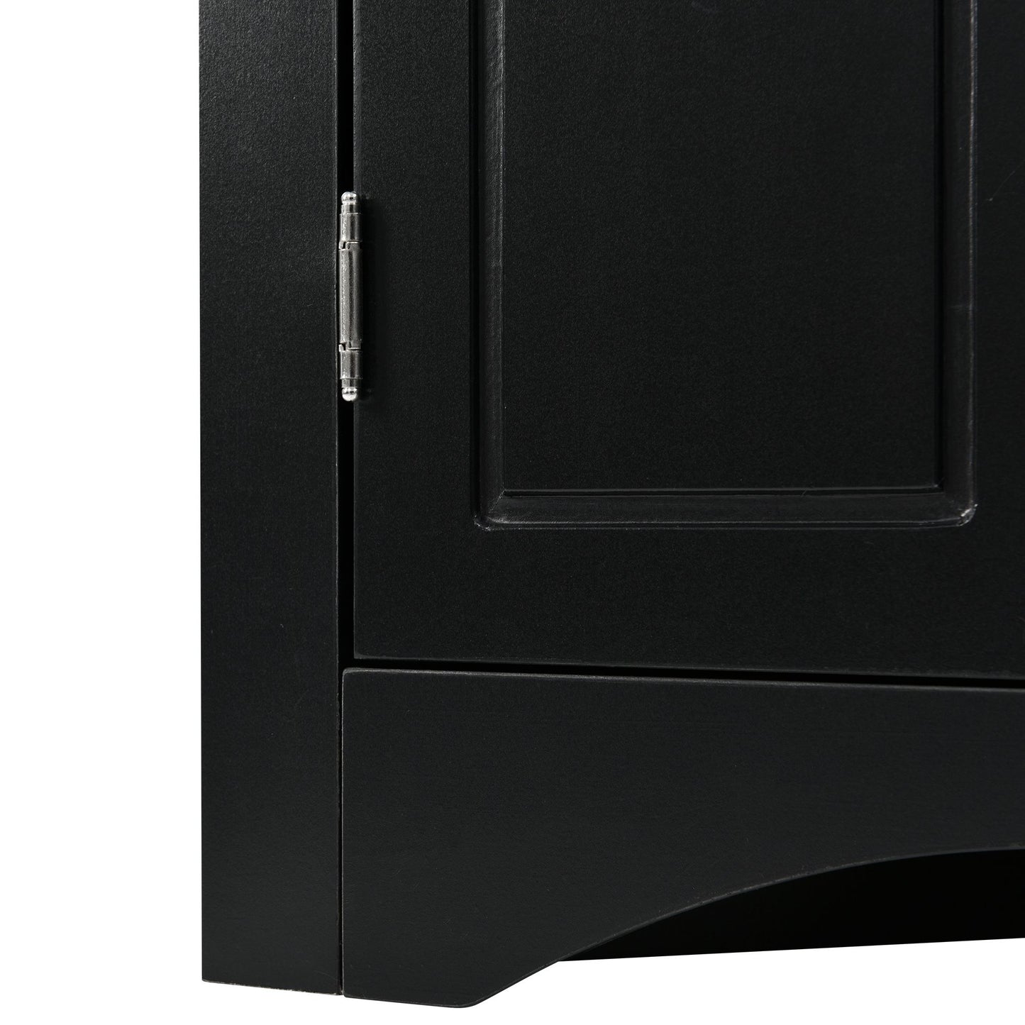 Triangle Bathroom Storage Cabinet with Adjustable Shelves; Freestanding Floor Cabinet for Home Kitchen