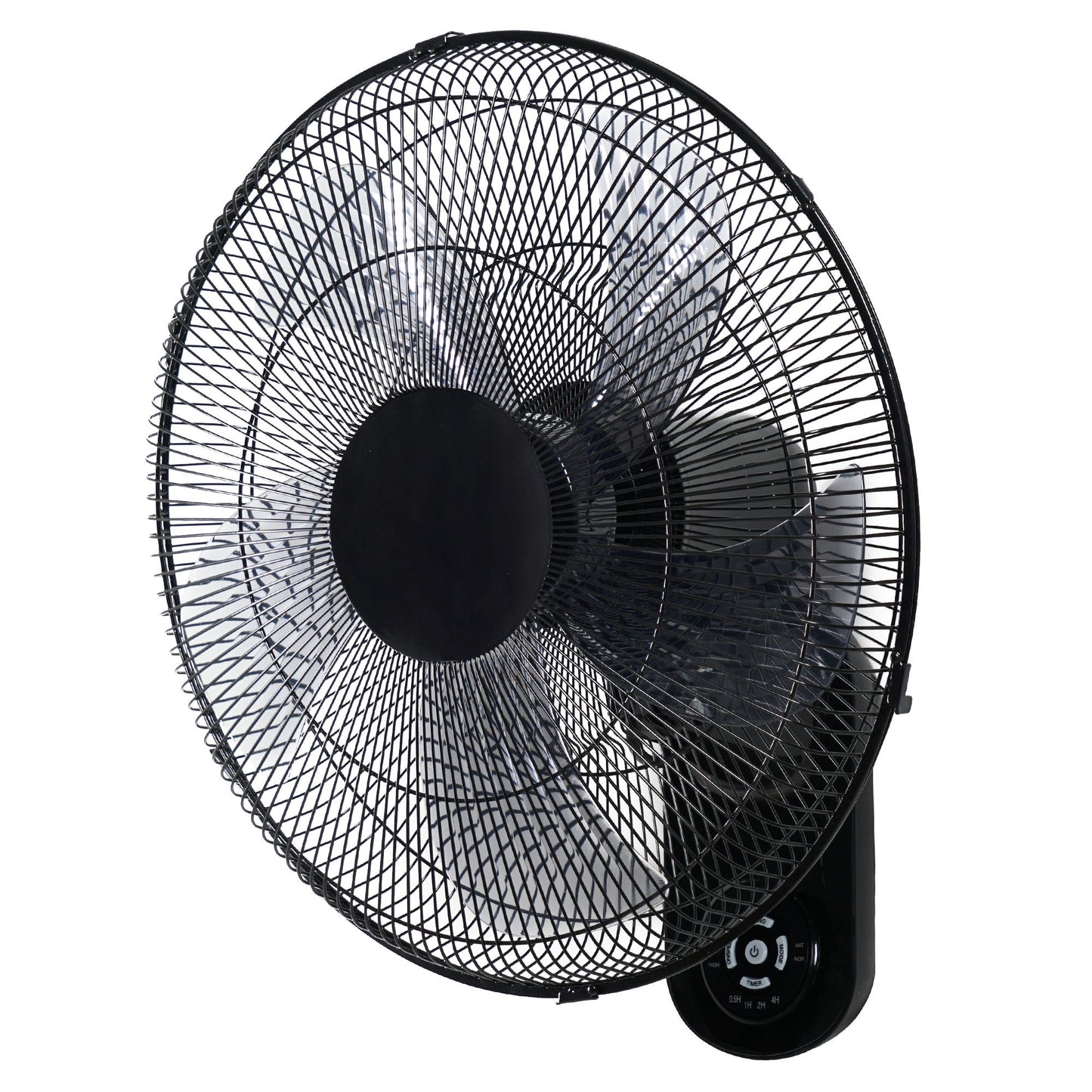 Simple Deluxe 18″ Blade Wall Mount Fan, 5 Blades Adjustable 3 Speed Wall Mount Fan for Indoor, Home, Office and College Dorm Use, 90 Degree Horizontal Oscillating, 4 Hours Timer, Black, 1-Pack