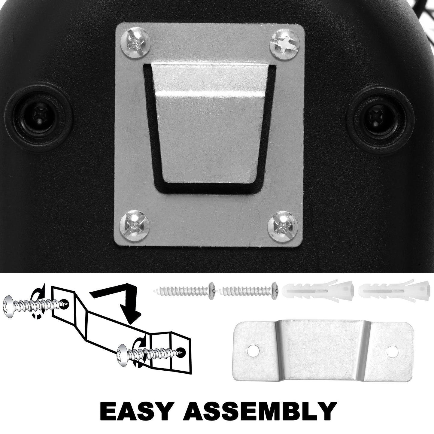 Simple Deluxe 18″ Blade Wall Mount Fan, 5 Blades Adjustable 3 Speed Wall Mount Fan for Indoor, Home, Office and College Dorm Use, 90 Degree Horizontal Oscillating, 4 Hours Timer, Black, 1-Pack