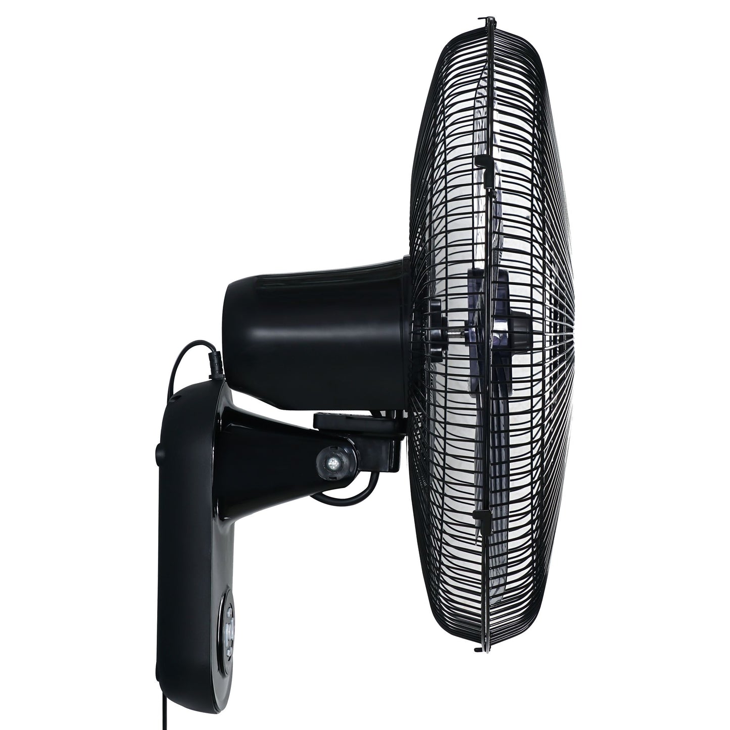 Simple Deluxe 18″ Blade Wall Mount Fan, 5 Blades Adjustable 3 Speed Wall Mount Fan for Indoor, Home, Office and College Dorm Use, 90 Degree Horizontal Oscillating, 4 Hours Timer, Black, 1-Pack