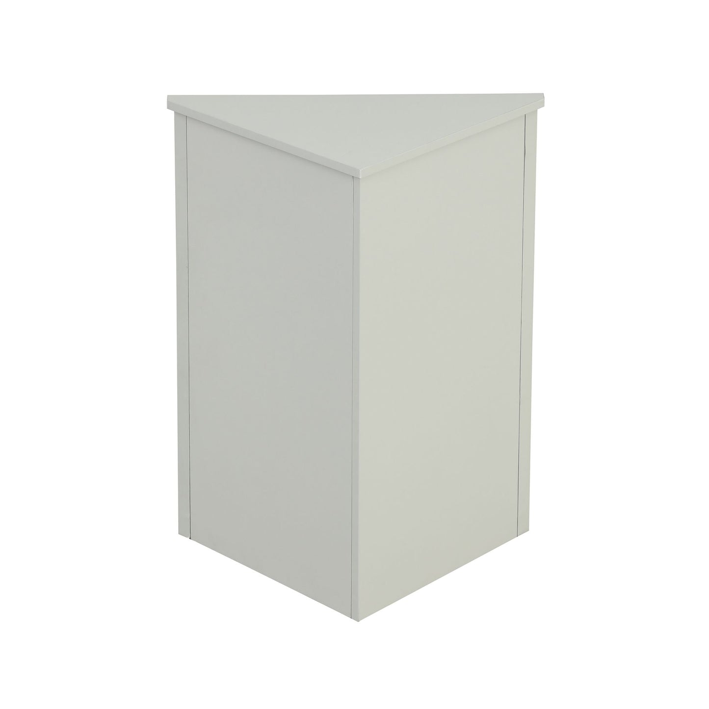 Triangle Bathroom Storage Cabinet with Adjustable Shelves; Freestanding Floor Cabinet for Home Kitchen