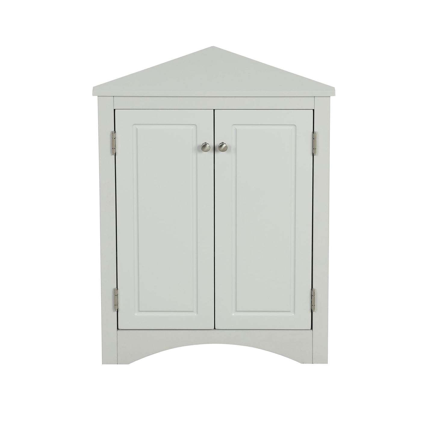 Triangle Bathroom Storage Cabinet with Adjustable Shelves; Freestanding Floor Cabinet for Home Kitchen