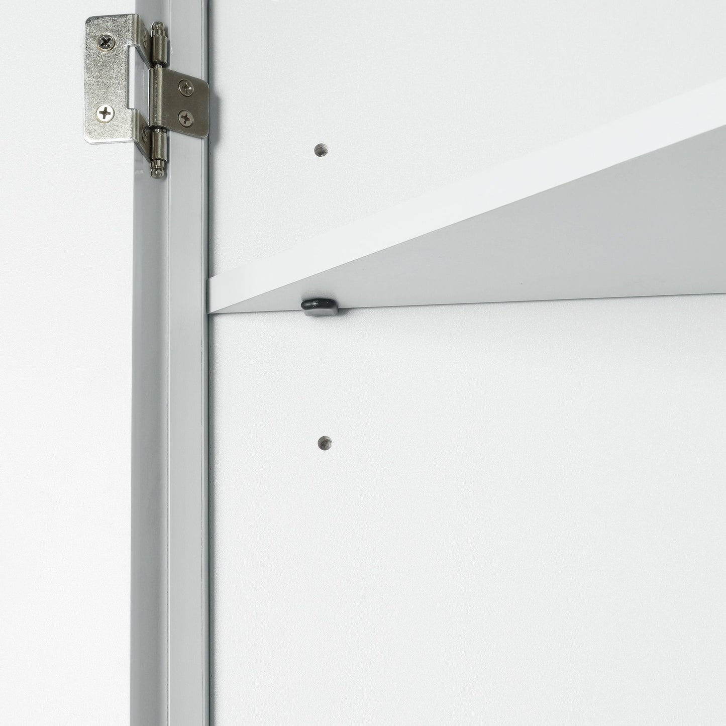 Triangle Bathroom Storage Cabinet with Adjustable Shelves; Freestanding Floor Cabinet for Home Kitchen