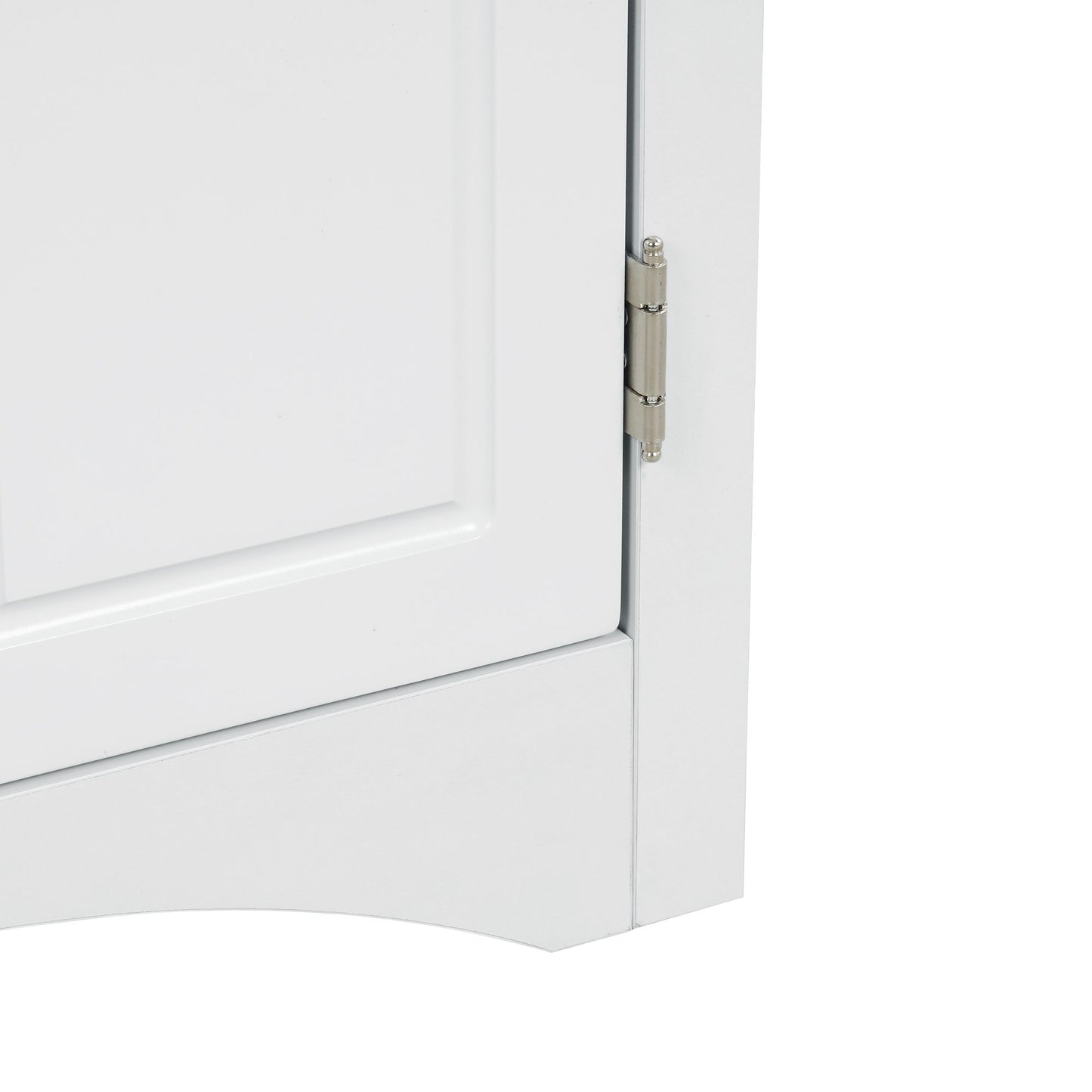 Triangle Bathroom Storage Cabinet with Adjustable Shelves; Freestanding Floor Cabinet for Home Kitchen