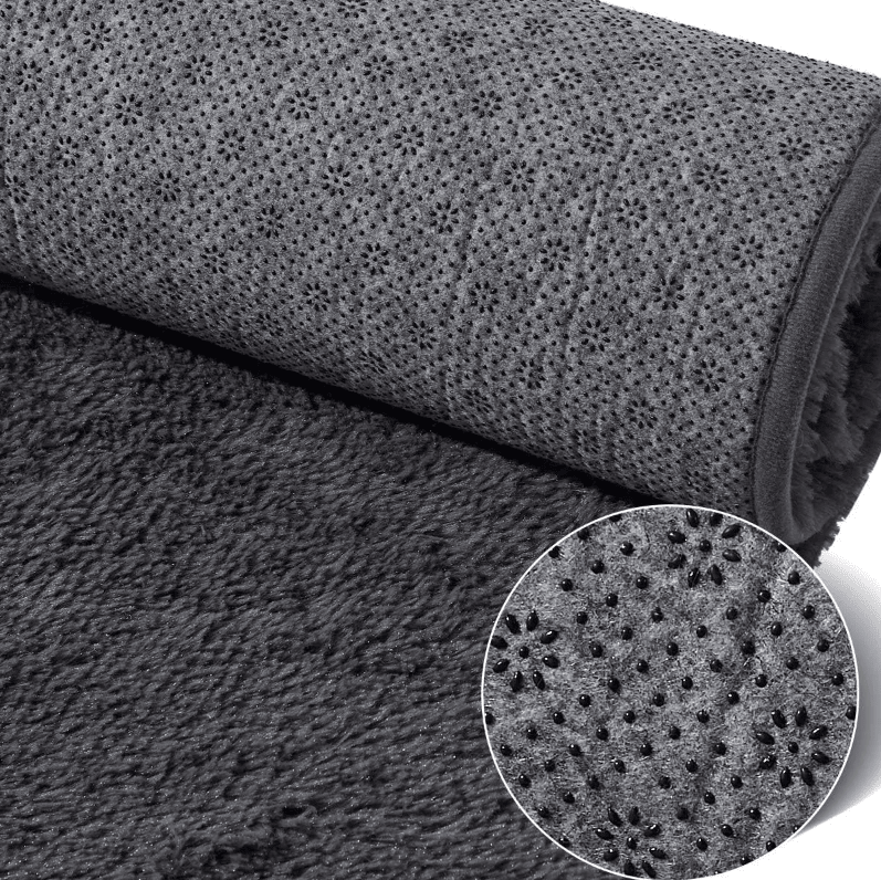 Fluffy Luxury Large Area Rug, Non-Skid Fleece Carpets For Bedroom,Living Kids Room Soft Plush Furry, Floor Rug 5x7 Feet, Grey,Washable