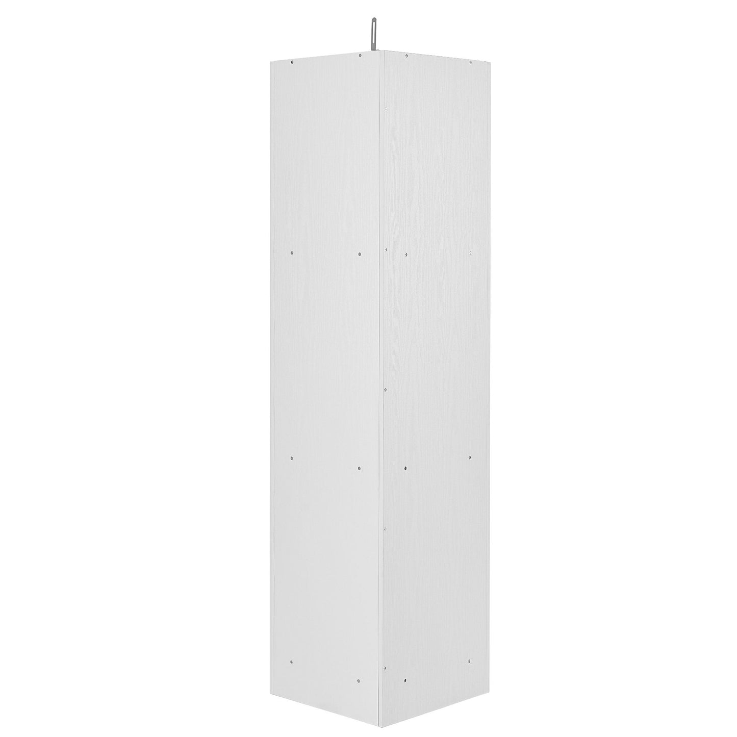 Tall Bathroom Corner Cabinet; Freestanding Storage Cabinet with Doors and Adjustable Shelves; MDF Board