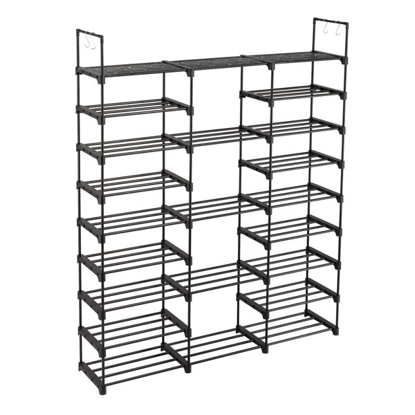 9 Tiers Shoe Rack Storage Organizer Shoe Shelf Organizer for Entryway Holds 50-55 Pairs Shoe; Stackable Shoe Cabinet Shoe Rack