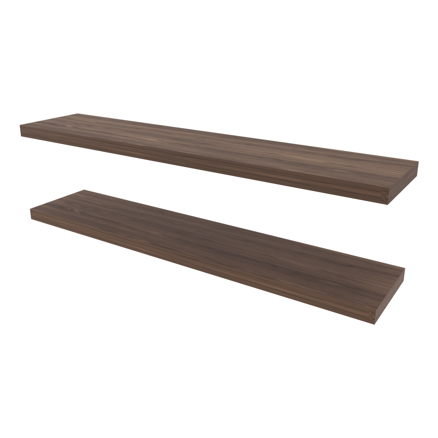 Greer Floating Shelf in Melamine x2,Cognac