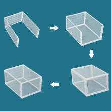 Set of 6 Stackable Clear Plastic Shoe Storage Box