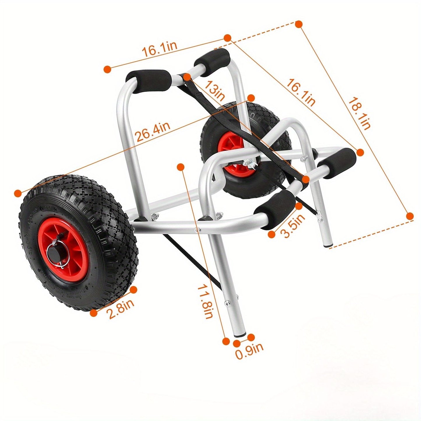 1pc Kayak Cart Foldable Boats Kayak Carriers Kayak Carriers Cart Canoes Dolly Trolley for Carry Kayak Paddleboard Transport