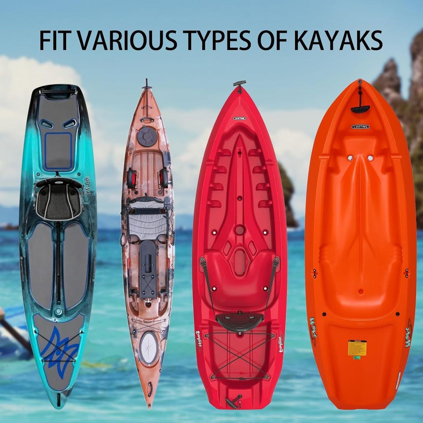 1pc Kayak Cart Foldable Boats Kayak Carriers Kayak Carriers Cart Canoes Dolly Trolley for Carry Kayak Paddleboard Transport