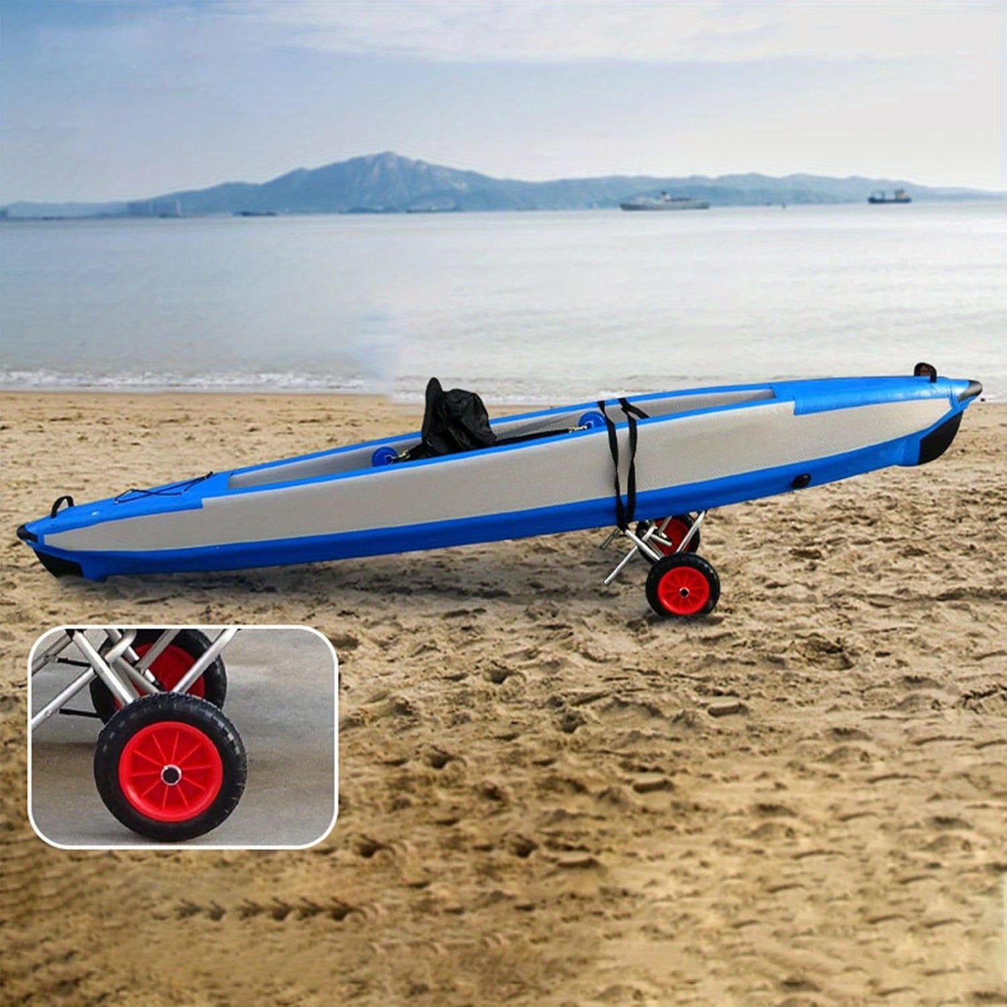 1pc Kayak Cart Foldable Boats Kayak Carriers Kayak Carriers Cart Canoes Dolly Trolley for Carry Kayak Paddleboard Transport