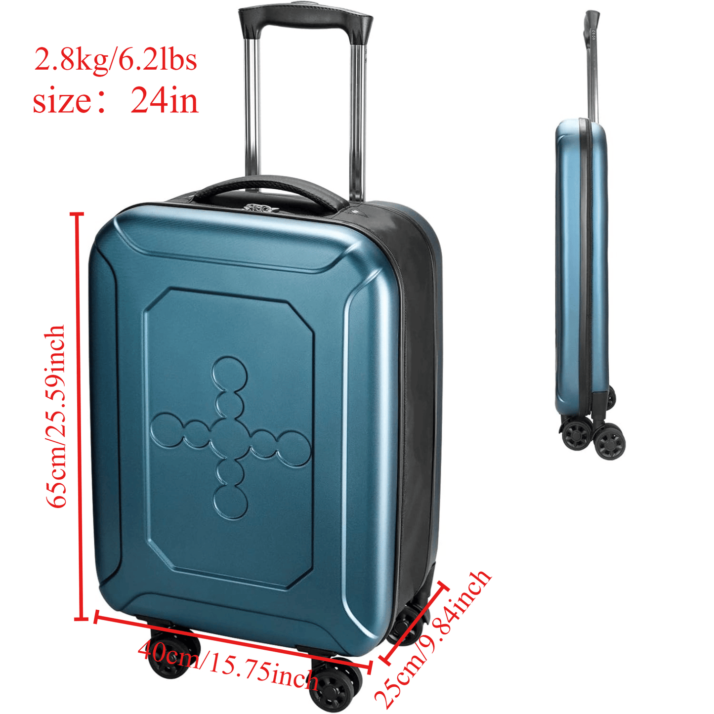 20/24-Inch 1pc Expandable Luggage, Ultra Thin, Fashion Compressible Lightweight Travel Suitcase with Lock and Silent Wheels