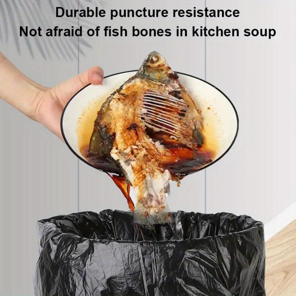 100PCS Heavy Duty Black Garbage Bags - Thick, Strong, Durable, Large Capacity - Perfect for Household and Commercial Use - Single Use Garbage Bags - , Odorless, Environmentally Hygienic