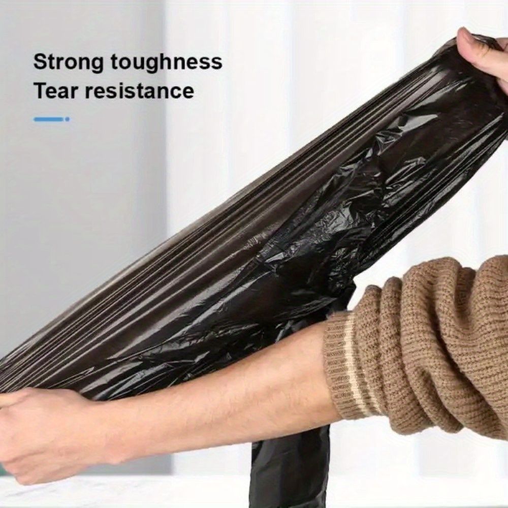 100PCS Heavy Duty Black Garbage Bags - Thick, Strong, Durable, Large Capacity - Perfect for Household and Commercial Use - Single Use Garbage Bags - , Odorless, Environmentally Hygienic