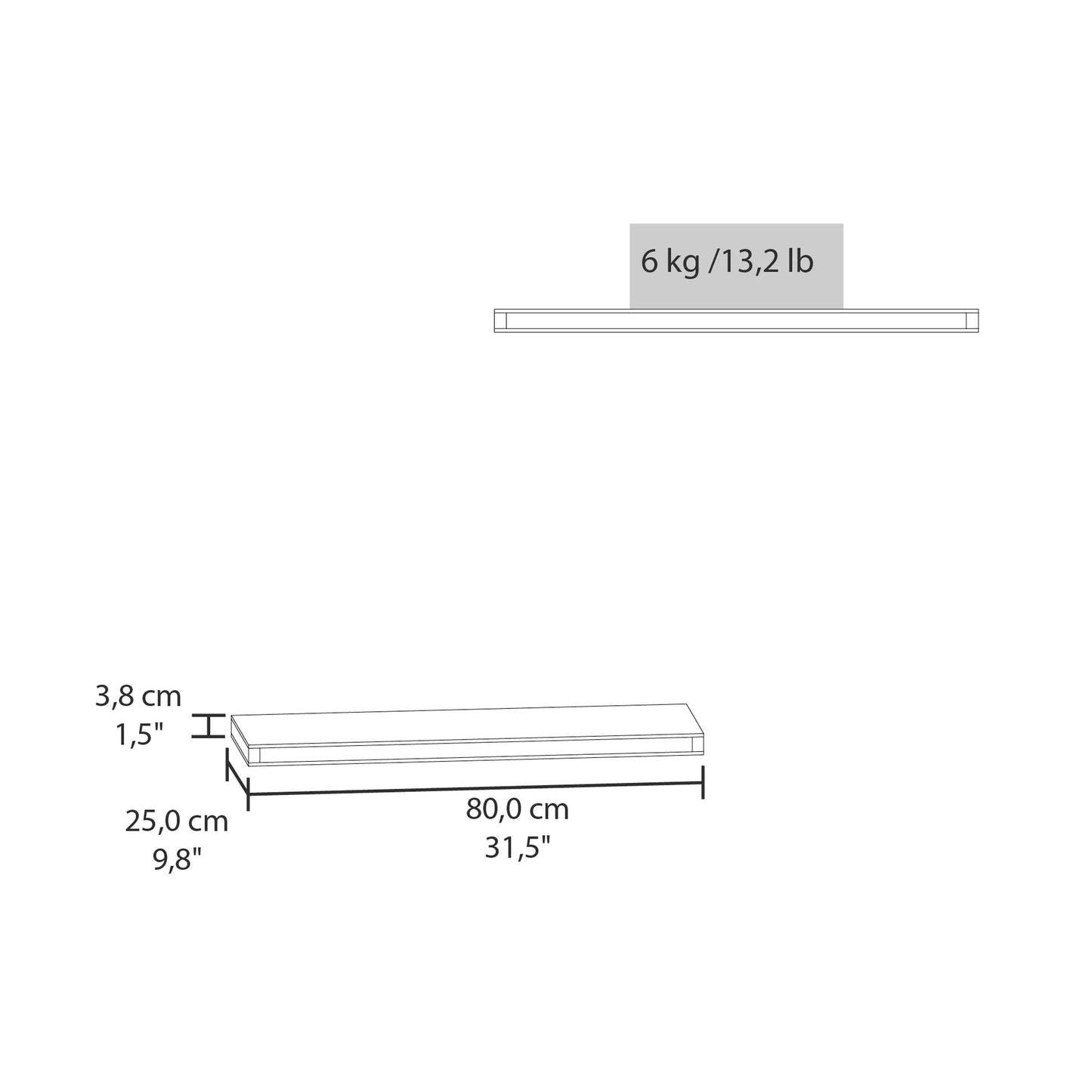 Black Floating Shelf