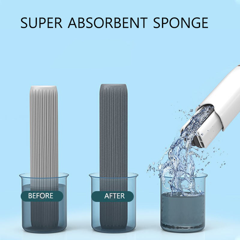 New Portable Self-NSqueeze Mini Mop;  Lazy Hand Wash-Free Strong Absorbent Mop Multifunction Portable Squeeze Cleaning Mop Desk Window Glass Cleaner Kitchen Car Sponge Cleaning Mop Home Cleaning Tools
