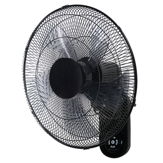 Simple Deluxe 18″ Blade Wall Mount Fan, 5 Blades Adjustable 3 Speed Wall Mount Fan for Indoor, Home, Office and College Dorm Use, 90 Degree Horizontal Oscillating, 4 Hours Timer, Black, 1-Pack