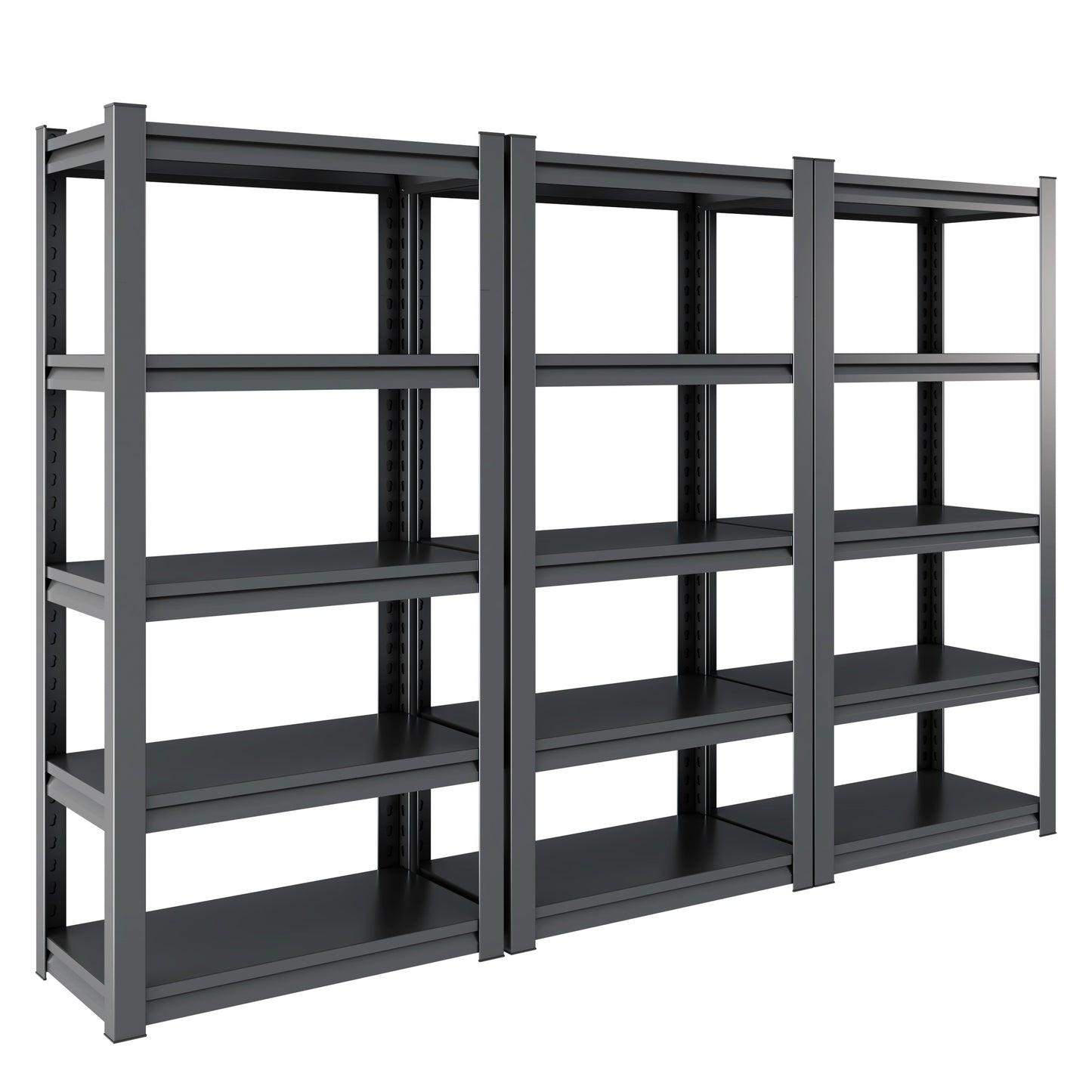 63"H 5 Tier Metal Shelves for Storage Garage Shelving 2000LBS Heavy Duty Storage Shelves Adjustable Garage Shelf Industrial Shelving Unit Storage Utility Rack,31.5"W*15.7"D*63"H,Black