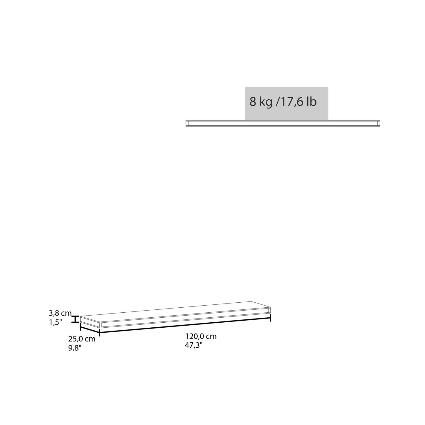 Mahogany Gales Floating Shelf